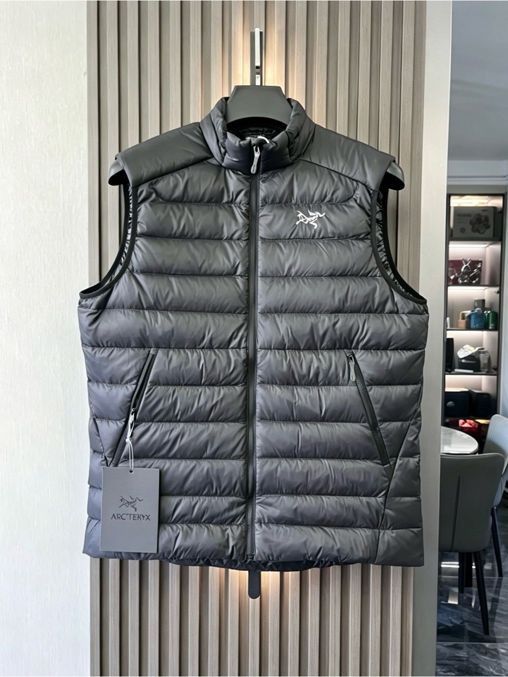 Arc'teryx Charcoal Quilted Down Vest